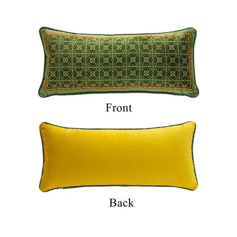 Oblong-Luxury Rectangle Velvet Throw Pillow Case