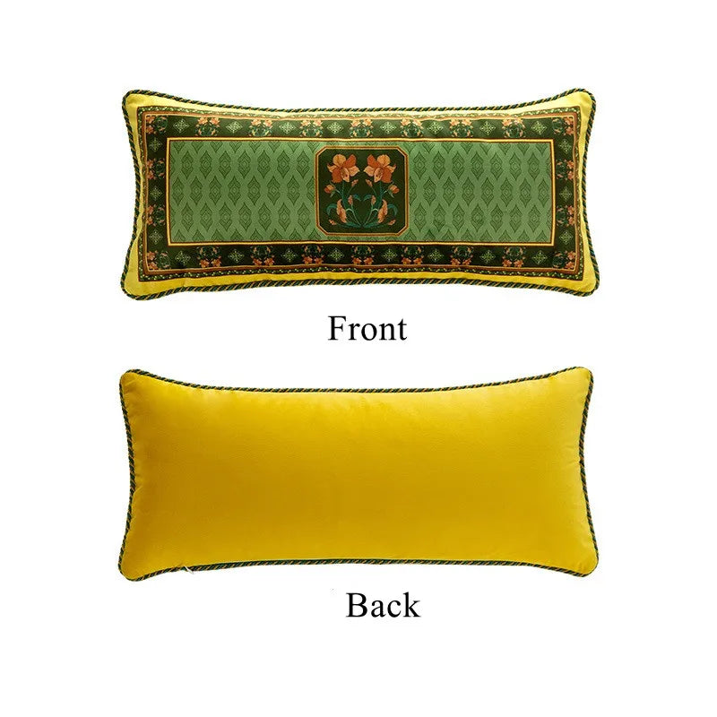 Oblong-Luxury Rectangle Velvet Throw Pillow Case