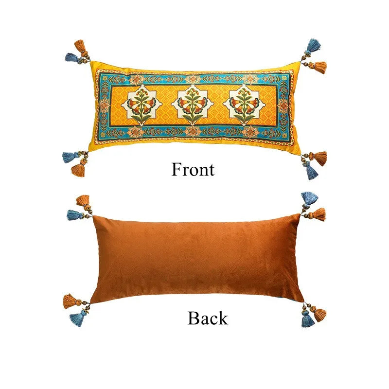 Oblong-Luxury Rectangle Velvet Throw Pillow Case