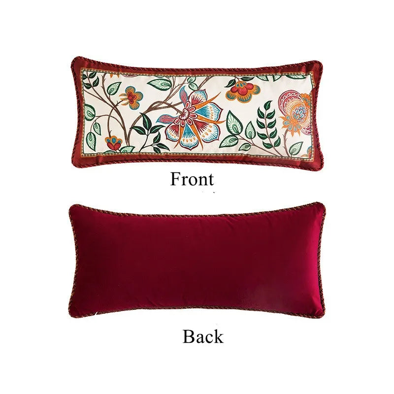 Oblong-Luxury Rectangle Velvet Throw Pillow Case