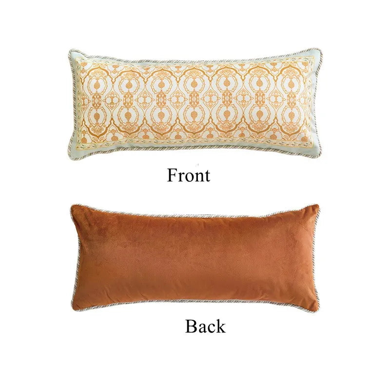 Oblong-Luxury Rectangle Velvet Throw Pillow Case