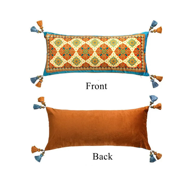 Oblong-Luxury Rectangle Velvet Throw Pillow Case