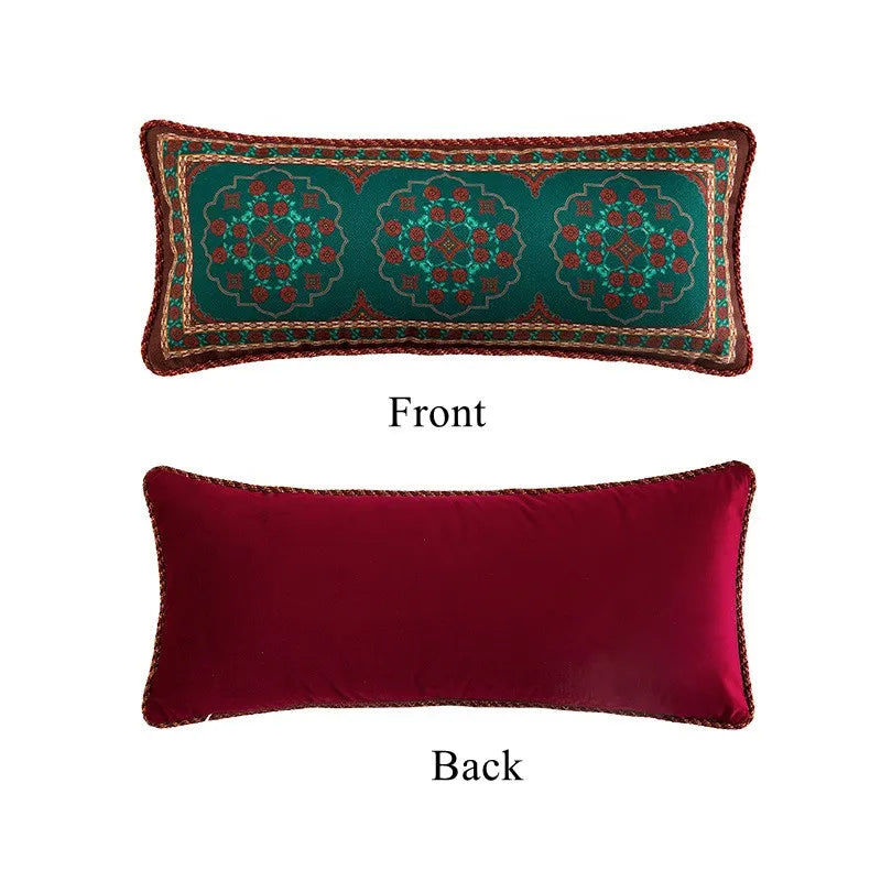 Oblong-Luxury Rectangle Velvet Throw Pillow Case