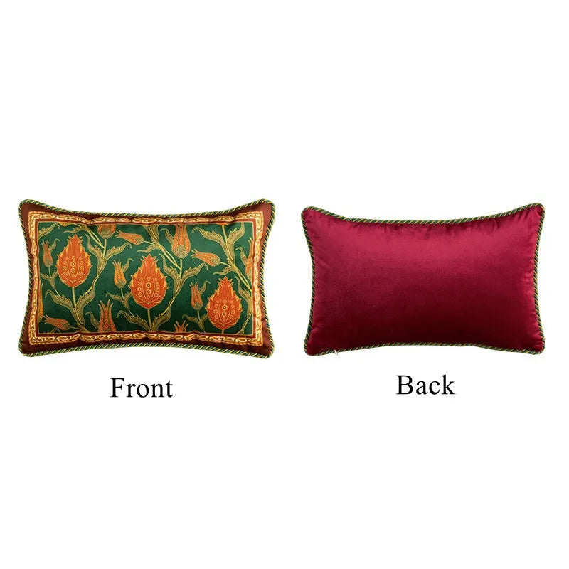 Oblong-Luxury Rectangle Velvet Throw Pillow Case