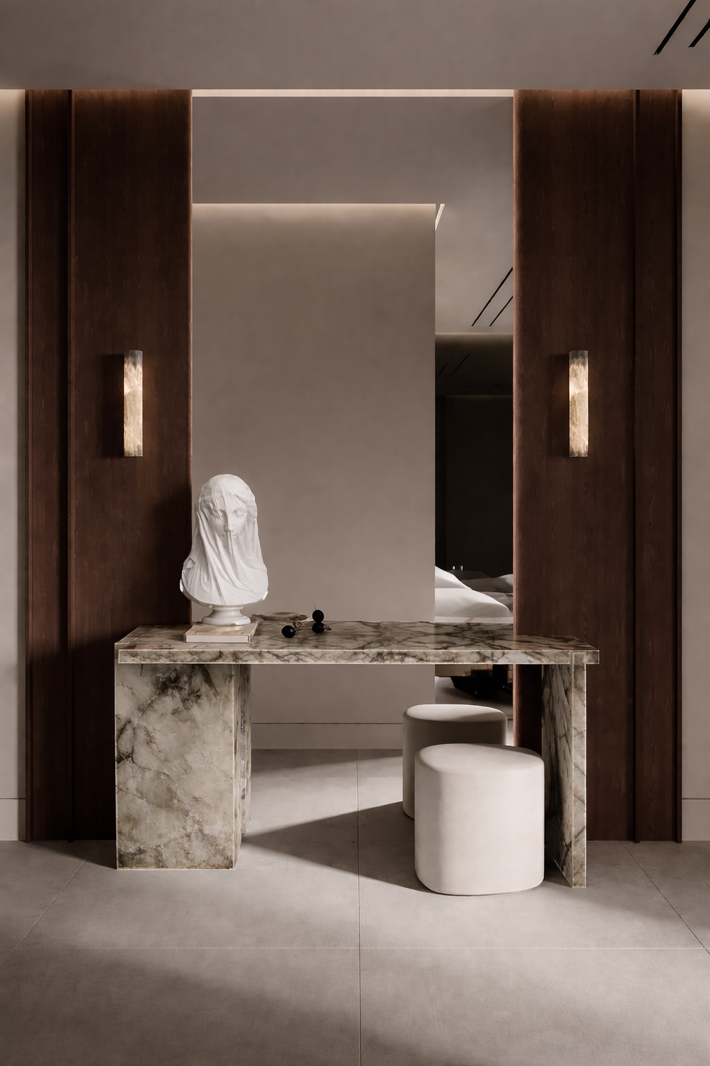 Veiled Lady Bust Greek Goddess Statue Classic Roman Mythology