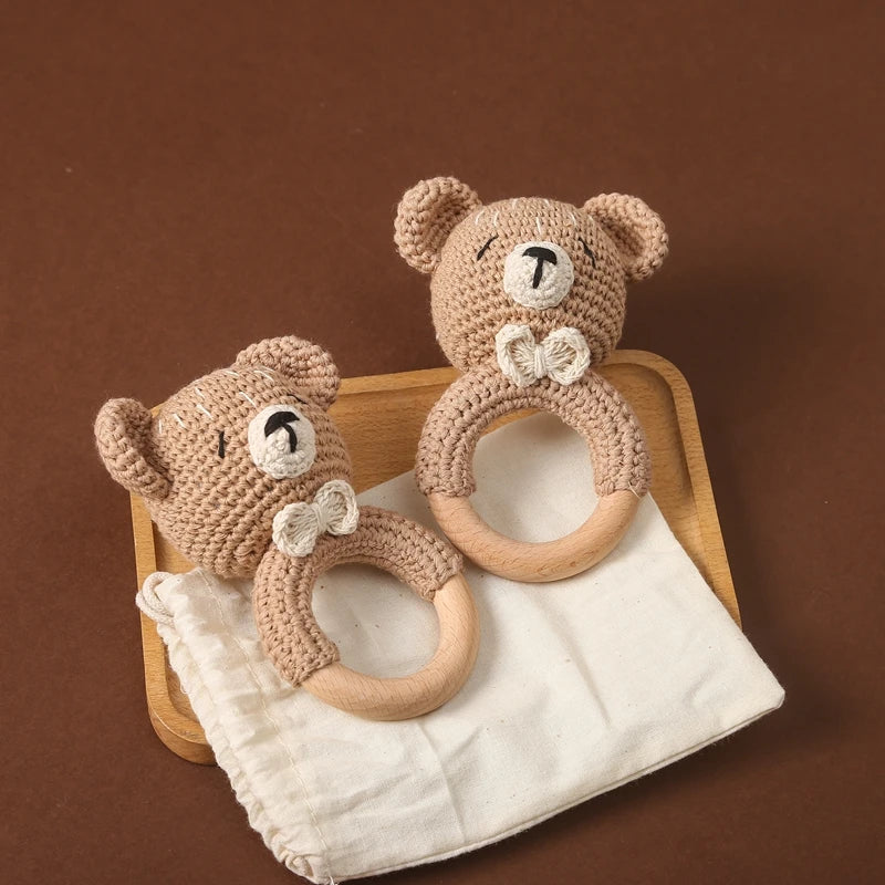 Crochet Bear Rattle & Teether