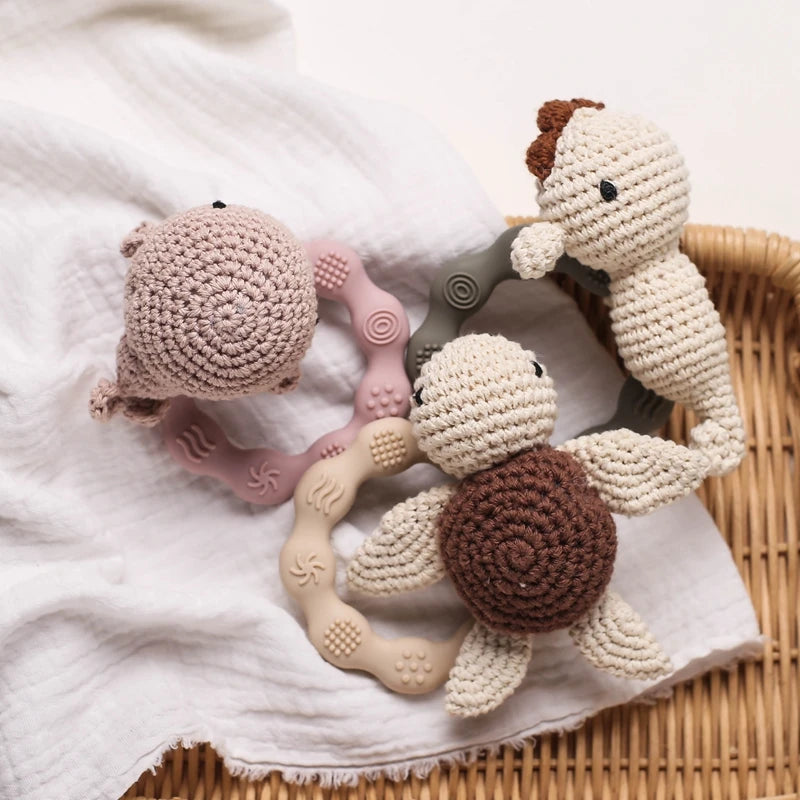 Crochet Bear Rattle & Teether