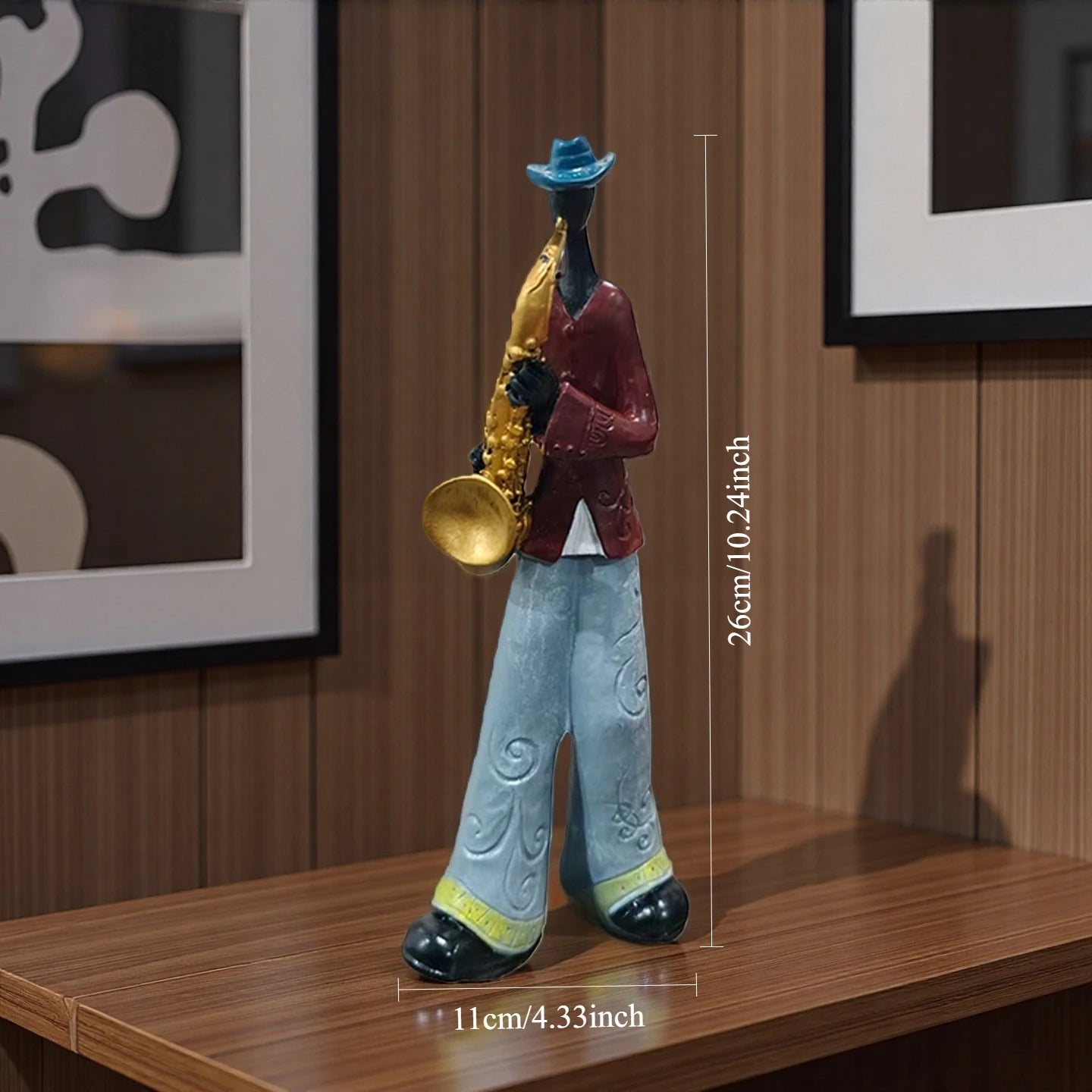 Creative Jazz Musician Sculpture – Nordic Style Home Decor
