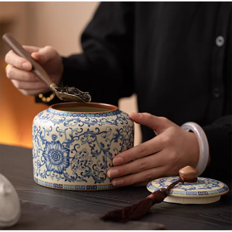 Ceramic Tea Leaf Jar