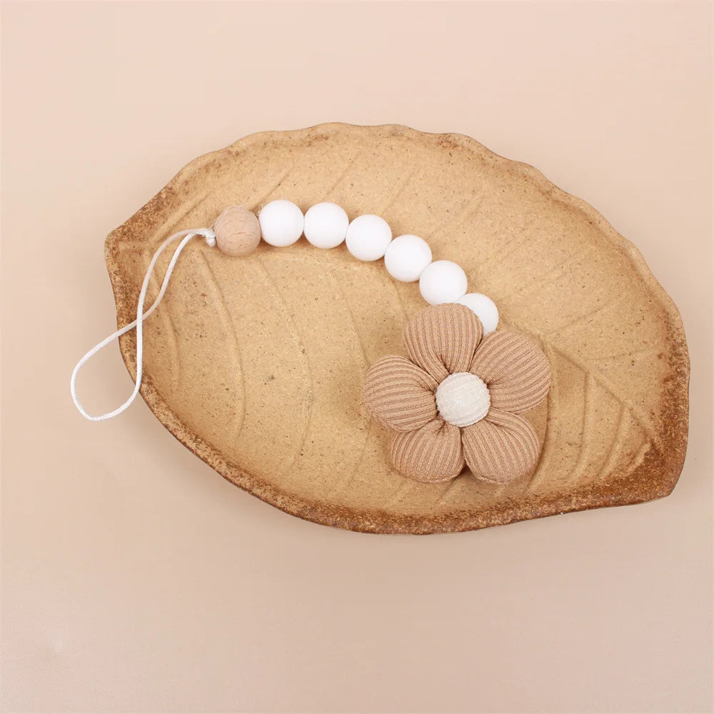 Flower Baby Pacifier Clip