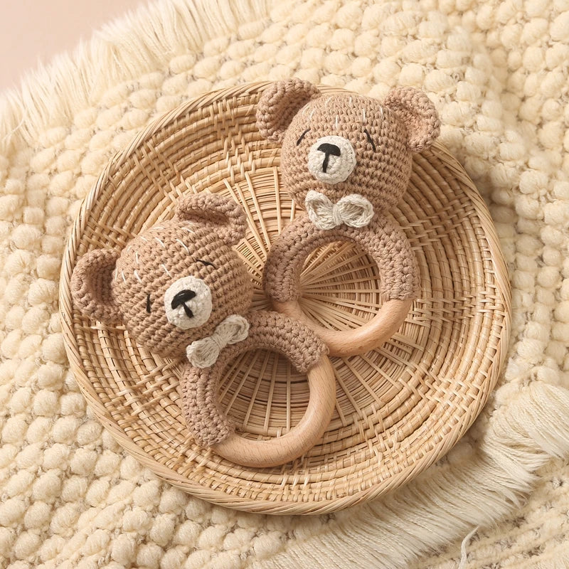 Crochet Bear Rattle & Teether