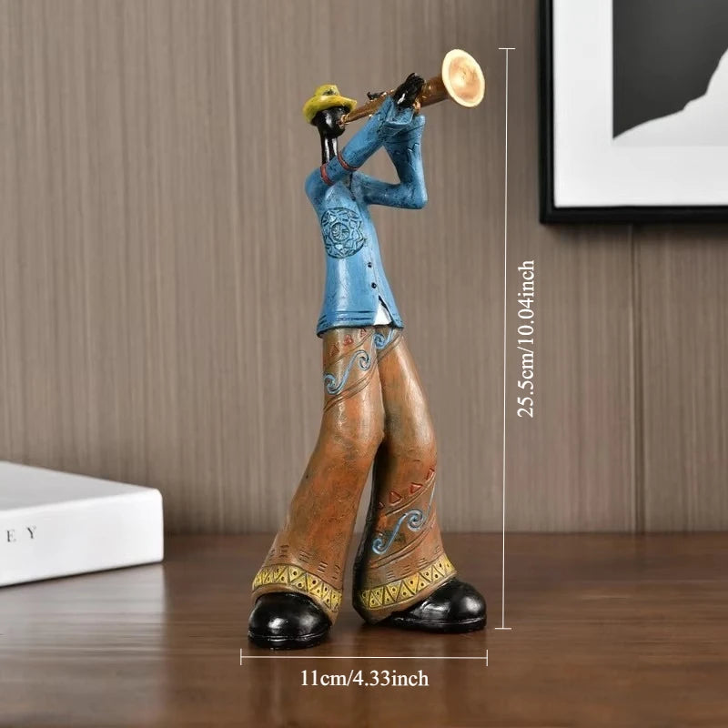 Creative Jazz Musician Sculpture – Nordic Style Home Decor