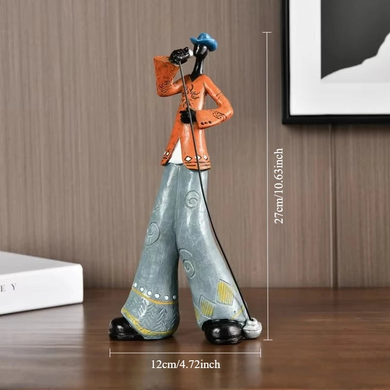 Creative Jazz Musician Sculpture – Nordic Style Home Decor