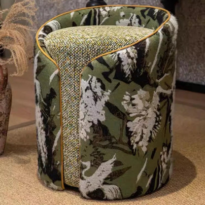 Vintage Velvet Ottoman