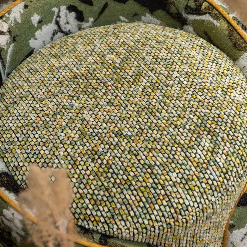 Vintage Velvet Ottoman